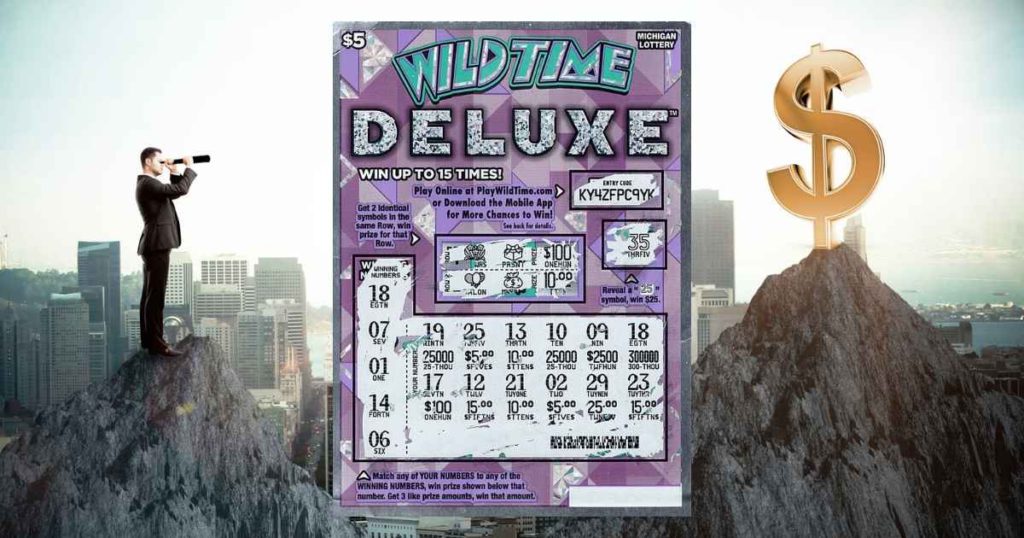 Michigan Wild Time Deluxe Instant Lottery Game Winning Ticket of $300,000